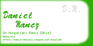 daniel mancz business card